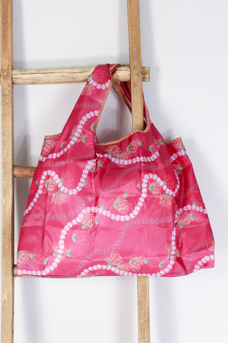 Jeans Warehouse Hawaii - TOTES - OHIA LEHUA FOLDABLE BAG | By GREENWELL PROMOTIONS LTD