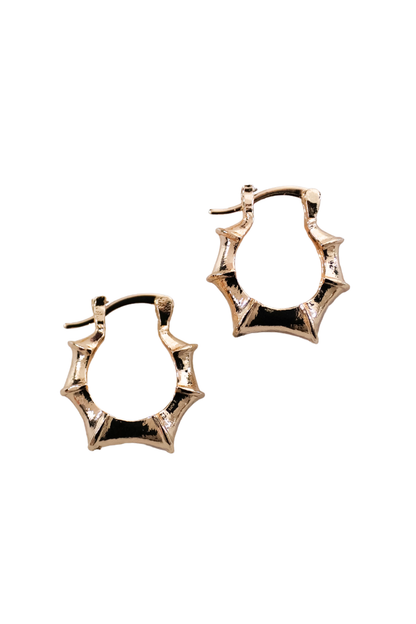 MINI BAMBOO HOOP EARRINGS