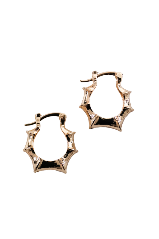 MINI BAMBOO HOOP EARRINGS