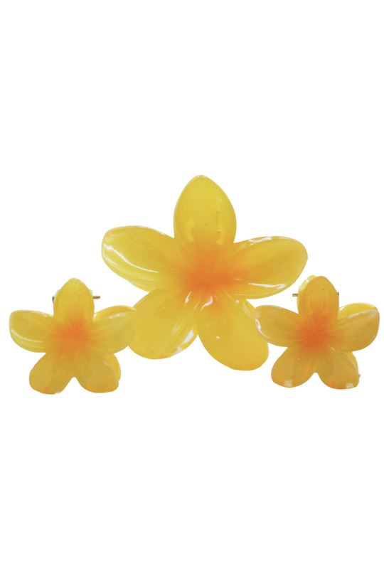 PLUMERIA CLAW CLIP SET (3PC)