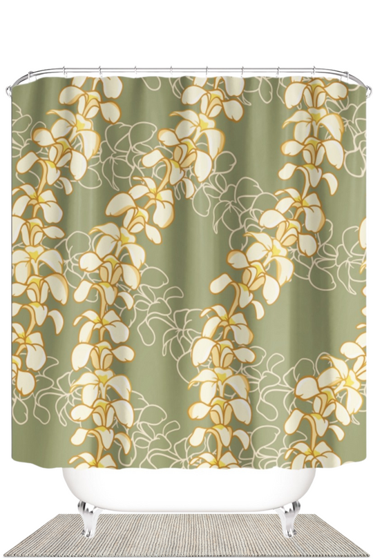 PLUMERIA SHOWER CURTAIN