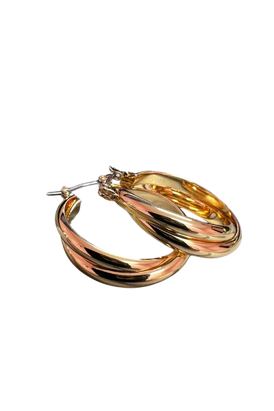 Jeans Warehouse Hawaii - BASIC HOOPS - TWISTED THICK FLAT HOOPS | By PRINCE CO
