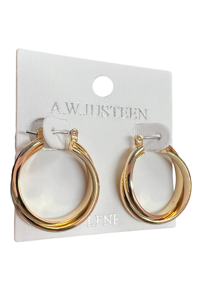 Jeans Warehouse Hawaii - BASIC HOOPS - TWISTED THICK FLAT HOOPS | By PRINCE CO