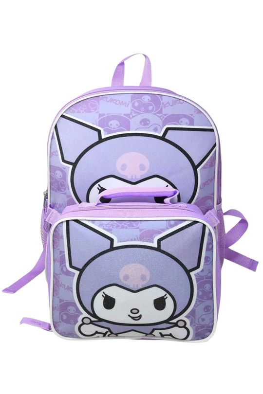 KUROMI BACKPACK WITH LUNCH BOX