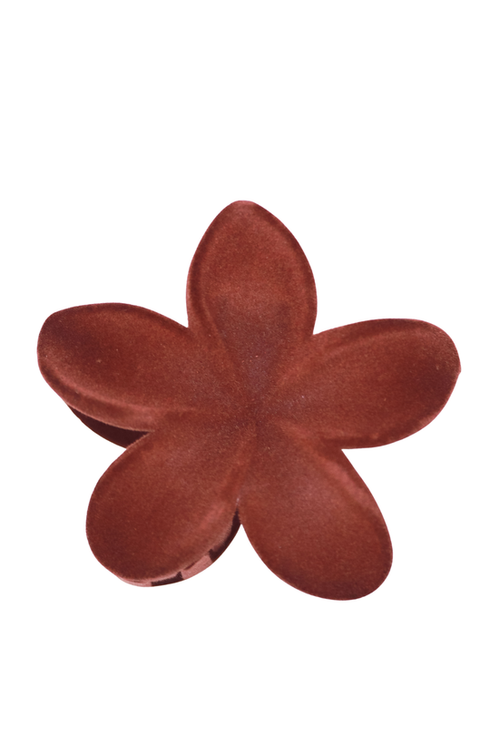 VELVET PLUMERIA CLAW CLIP