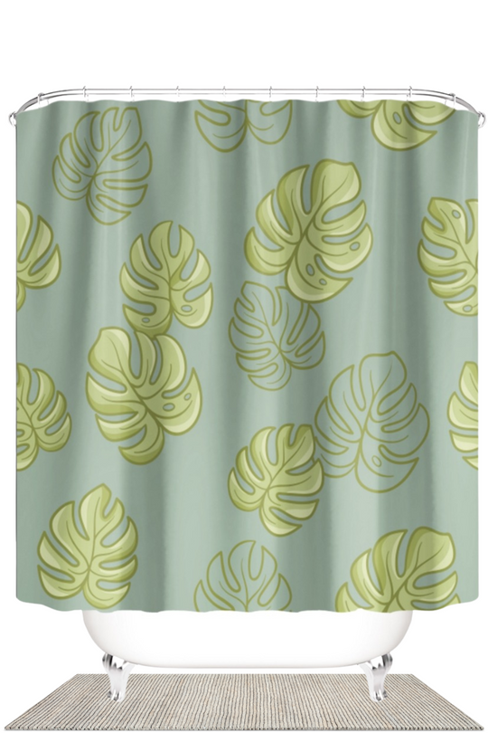 MONSTERA SHOWER CURTAIN
