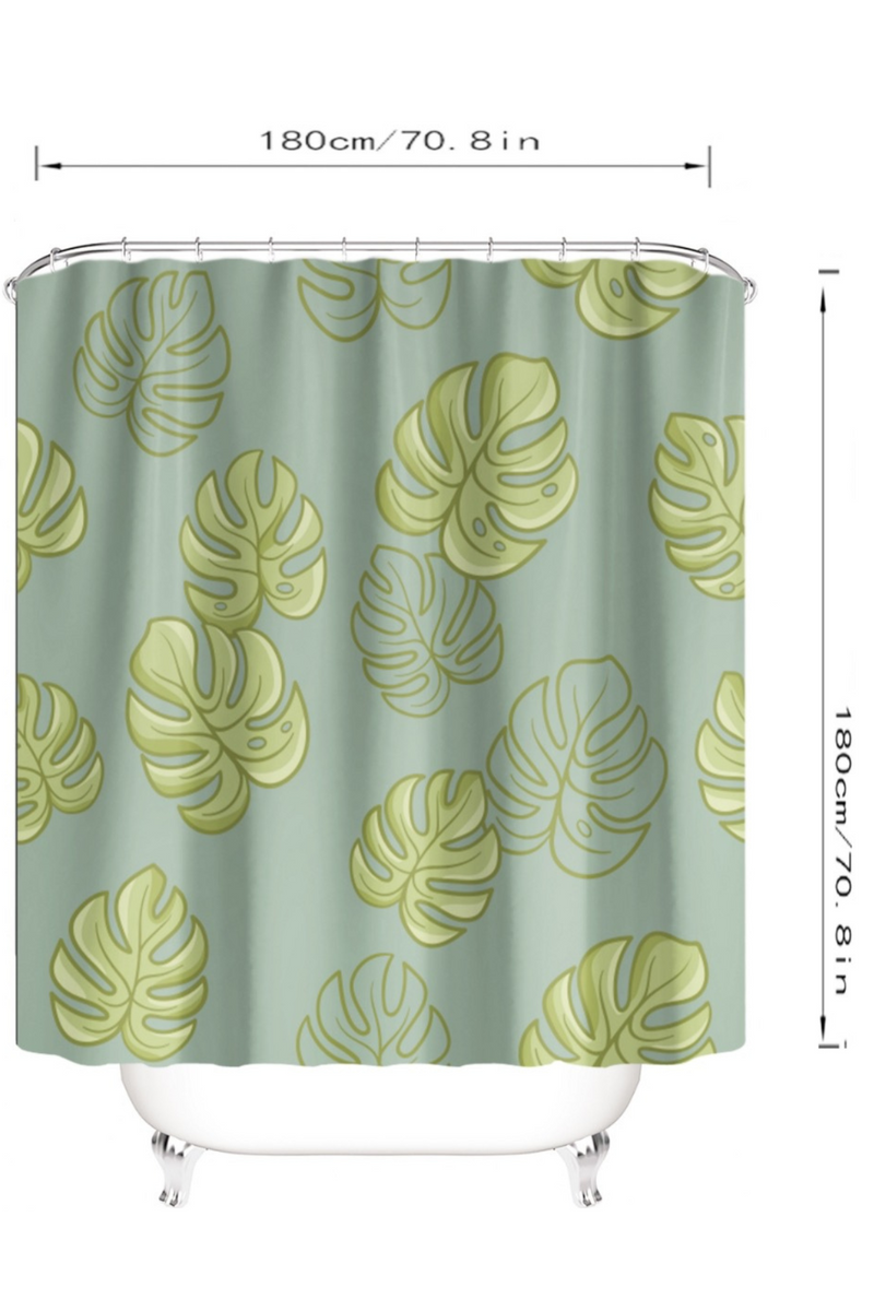 MONSTERA SHOWER CURTAIN