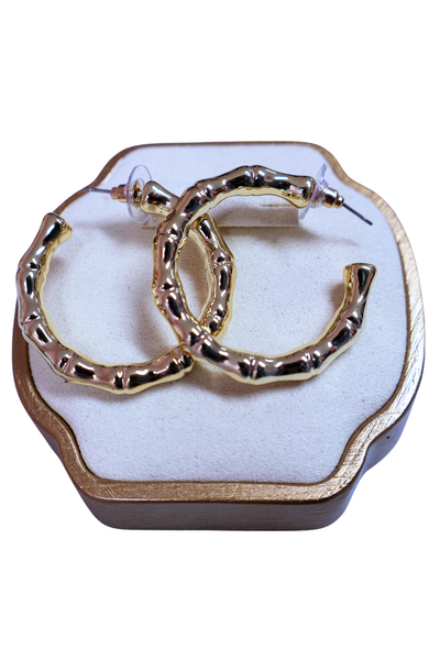 BAMBOO BREEZE HOOP EARRINGS