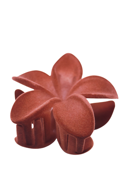VELVET PLUMERIA CLAW CLIP