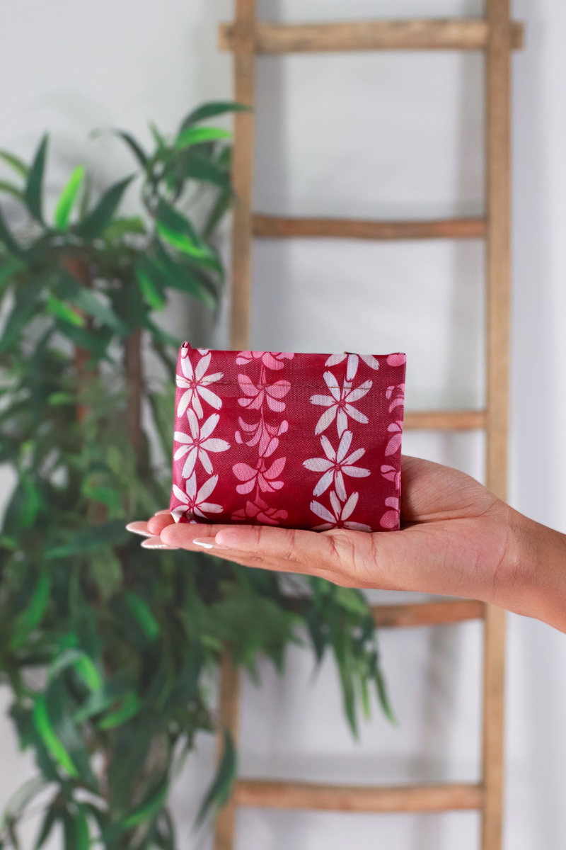 Jeans Warehouse Hawaii - TOTES - MINI PLUMERIA TIARE FOLDABLE RESUABLE BAG | By GREENWELL PROMOTIONS LTD