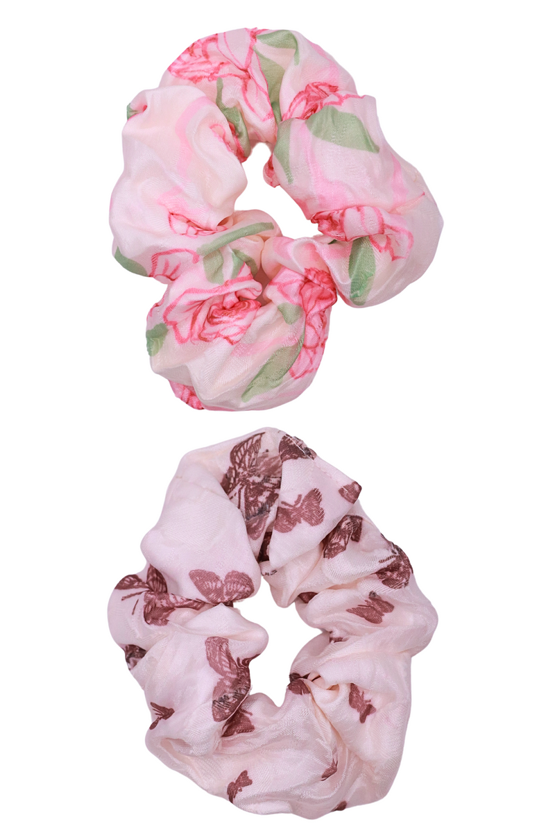 Jeans Warehouse Hawaii - SCRUNCHIES - BUTTERFLY & ROSE SCRUNCHIE | By FAME ACCESSORIES