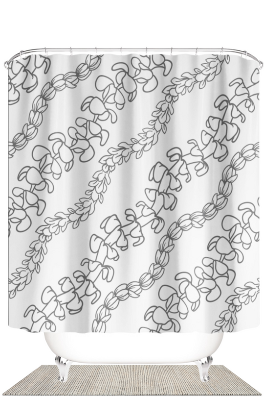 OUTLINE LEI SHOWER CURTAIN