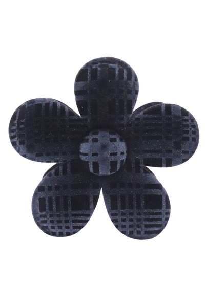 VELVET FLOWER CLAW CLIP