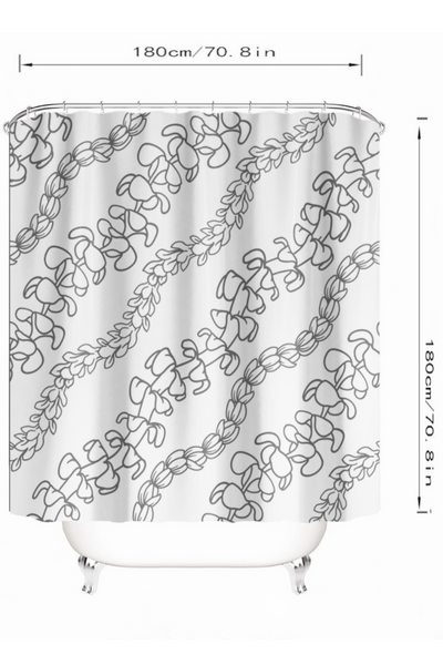 OUTLINE LEI SHOWER CURTAIN