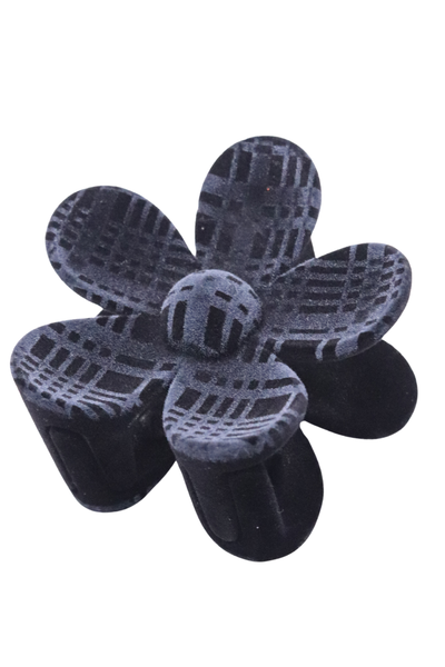 VELVET FLOWER CLAW CLIP