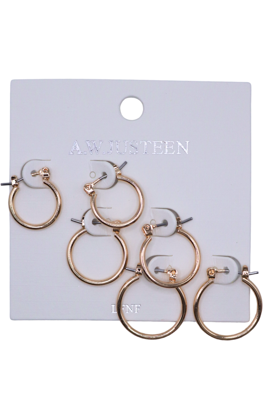 POWER HOOPS SET EARRINGS