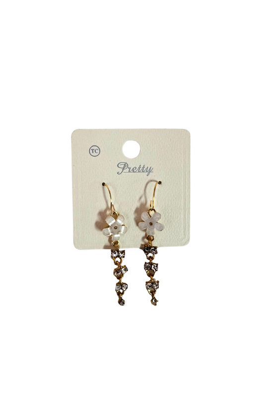 FLOWER DANGLE EARRINGS
