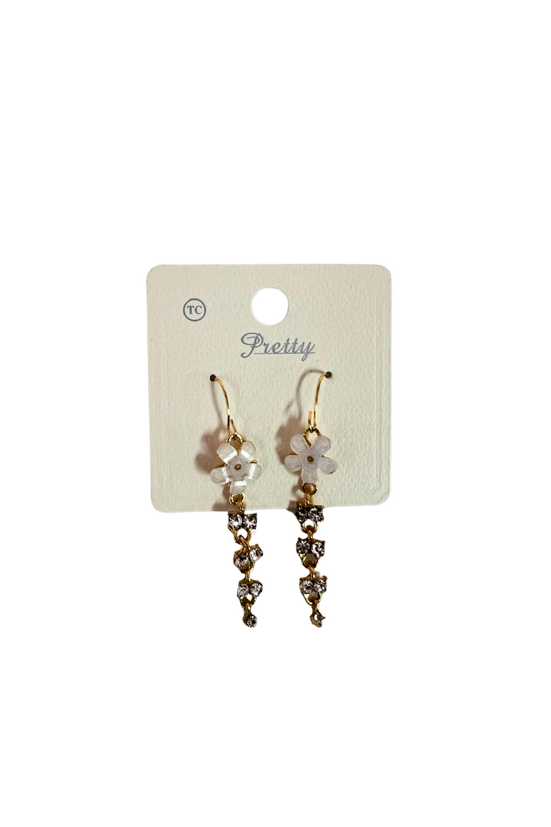Jeans Warehouse Hawaii - DANGLE - FLOWER DANGLE EARRINGS | By NURI IMPORT INC.