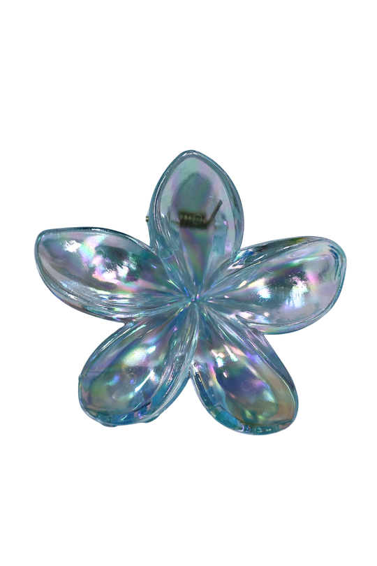CRYSTAL CLEAR PLUMERIA CLAW CLIP
