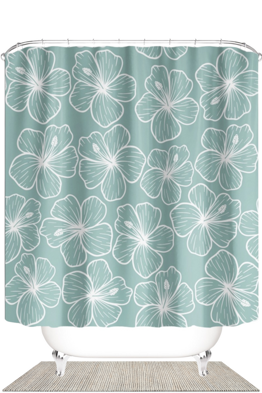 HIBISCUS SHOWER CURTAIN