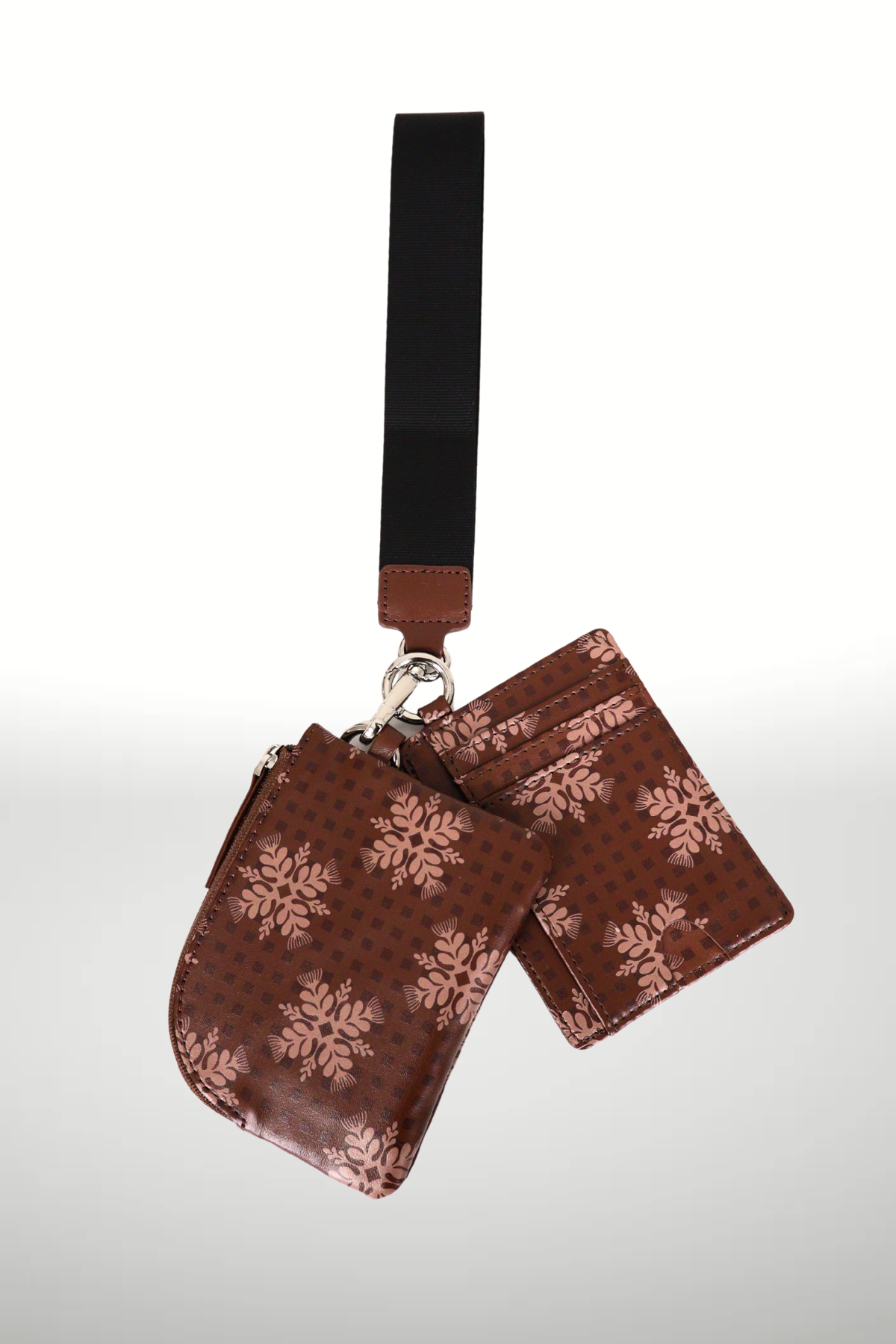 GINGHAM OHIA POUCH KEYCHAIN