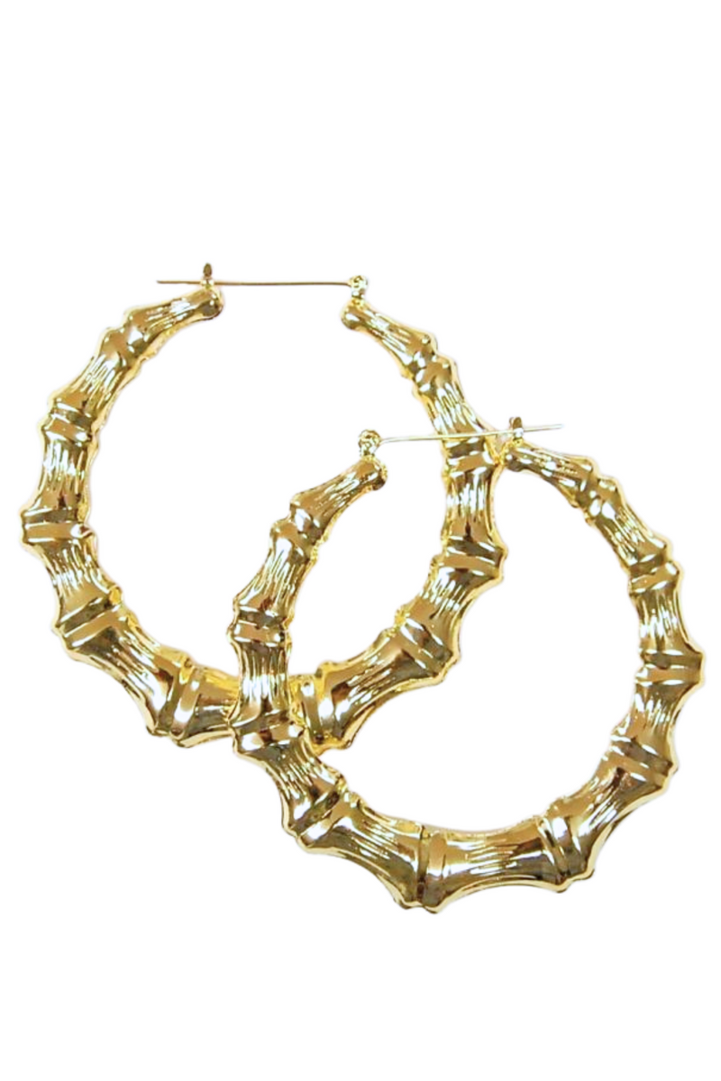 XL BAMBOO HOOP EARRINGS