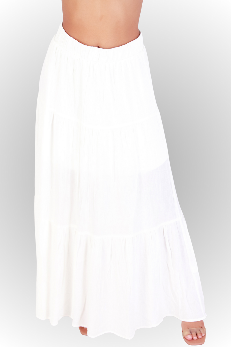 Jeans Warehouse Hawaii - WOVEN LONG SKIRT - FEELING FREE SKIRT | By AMBIANCE APPAREL