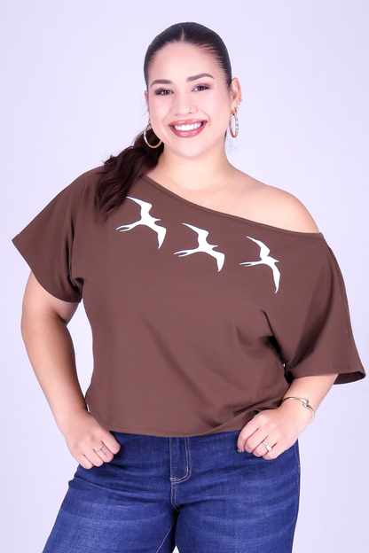 3 IWA OFF SHOULDER TEE