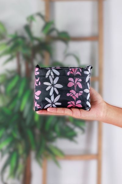 Jeans Warehouse Hawaii - TOTES - PLUMERIA TIARE FOLDABLE BAG | By GREENWELL PROMOTIONS LTD