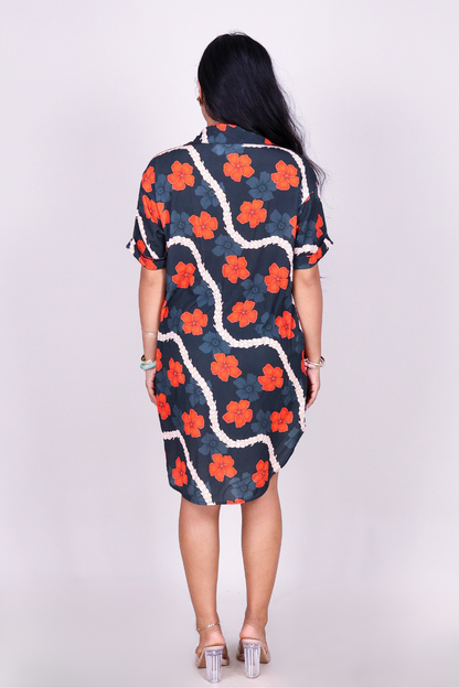 HAU PIKAKE BUTTON DOWN DRESS