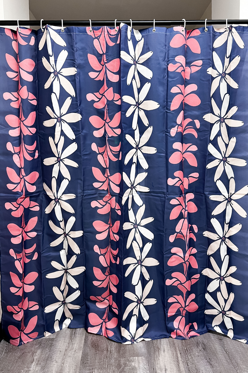 Jeans Warehouse Hawaii - HOME GOODS - PLUMERIA TIARE SHOWER CURTAIN | By GREENWELL PROMOTIONS LTD