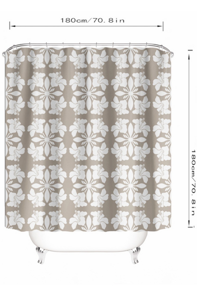 HIBISCUS QUILT SHOWER CURTAIN