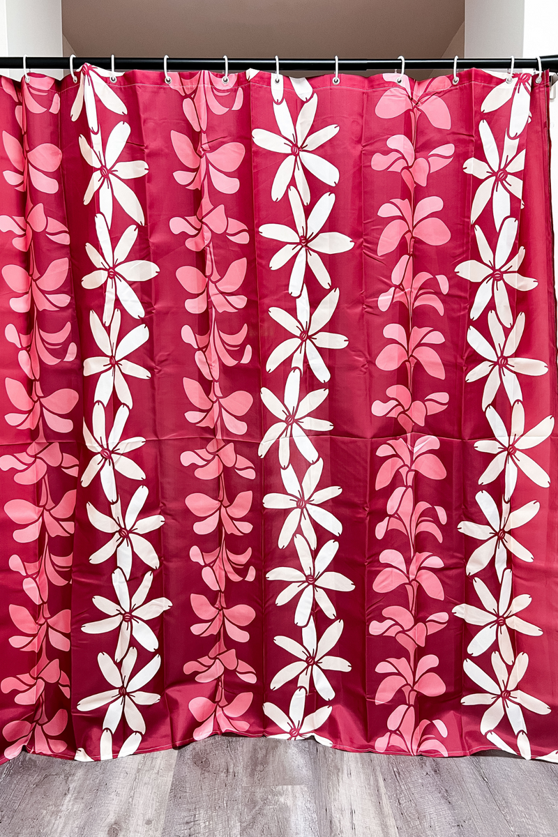 Jeans Warehouse Hawaii - HOME GOODS - PLUMERIA TIARE SHOWER CURTAIN | By GREENWELL PROMOTIONS LTD