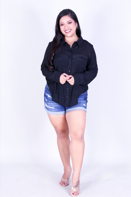 COME FOR IT BUTTON DOWN TOP