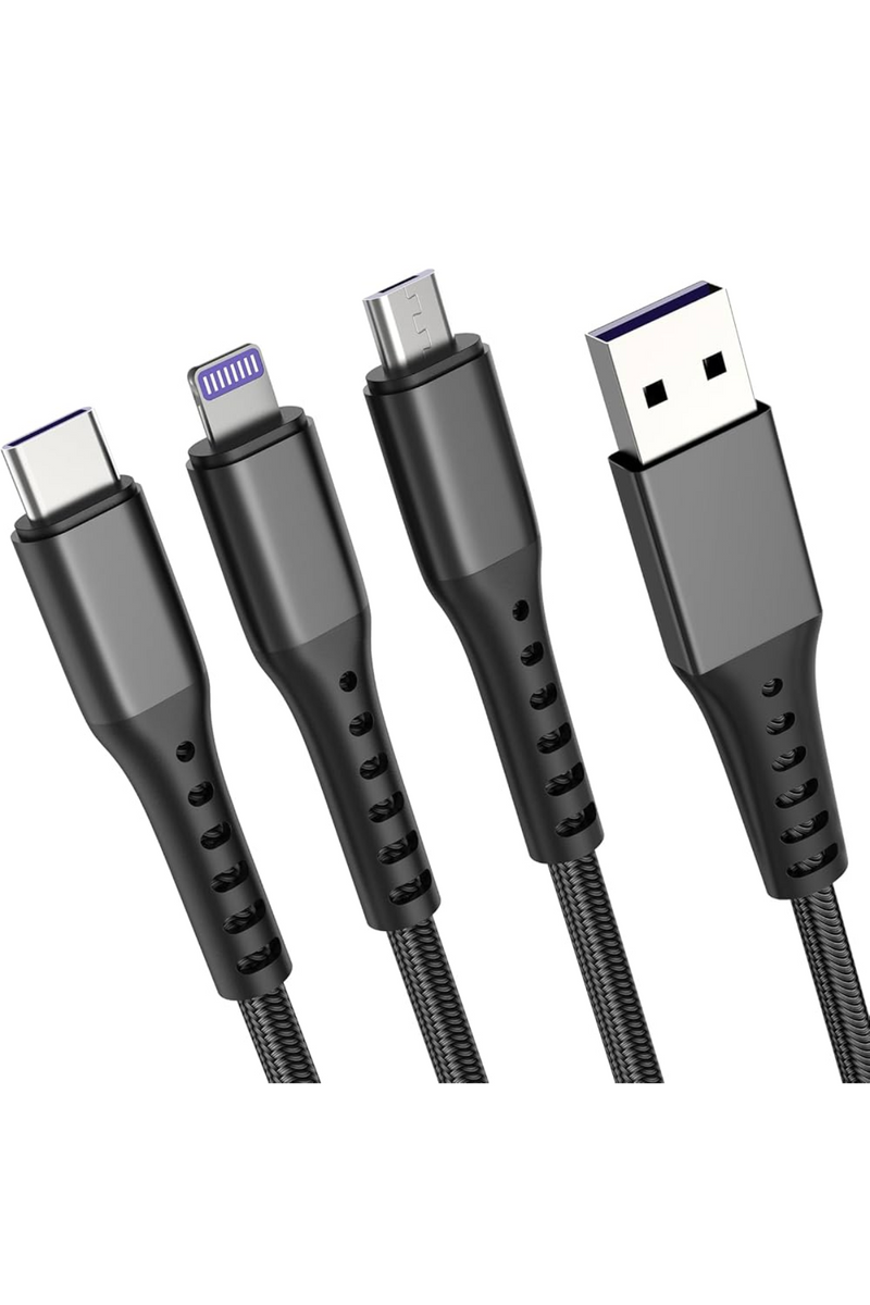 Jeans Warehouse Hawaii - TECH ACCESSORIES - 3 IN 1 CHARGING CABLE | 10 FT | By WATCH TIME INC