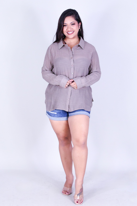 COME FOR IT BUTTON DOWN TOP