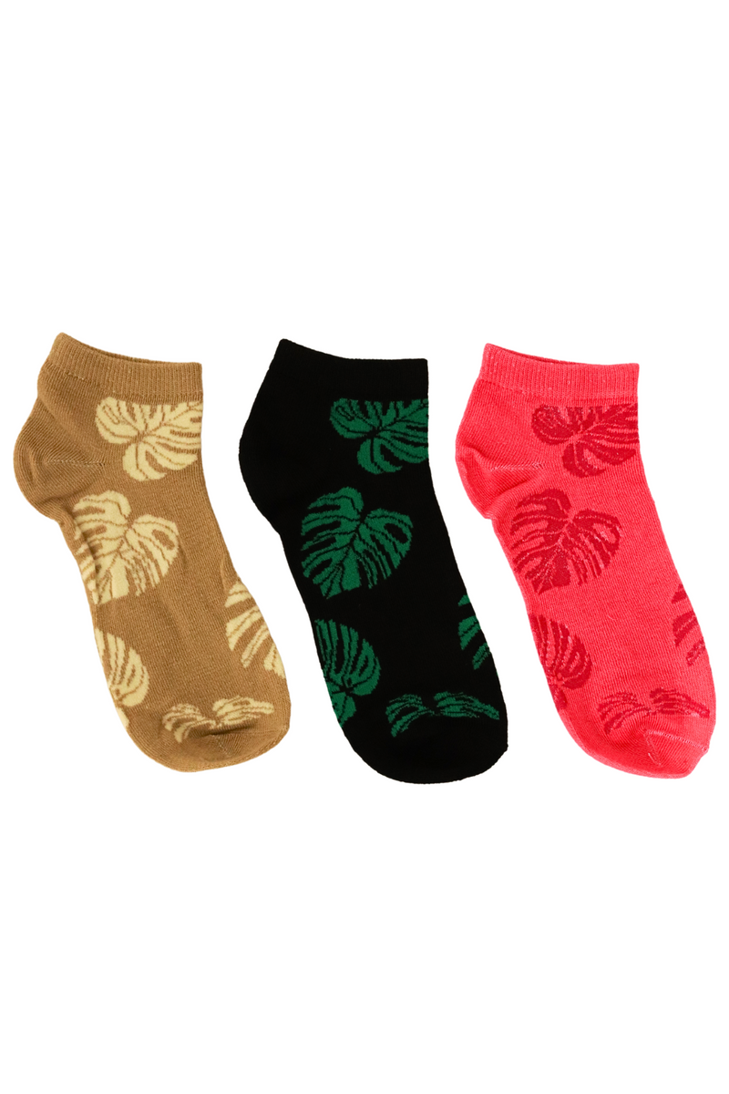 Jeans Warehouse Hawaii - SOCKS - MONSTERA ANKLE SOCKS | By UNI HOSIERY