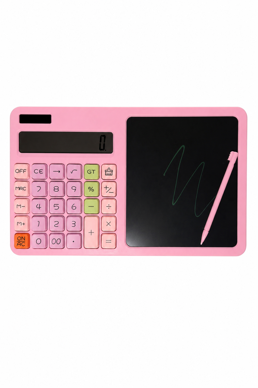 CALCULATOR WITH WRITING PAD