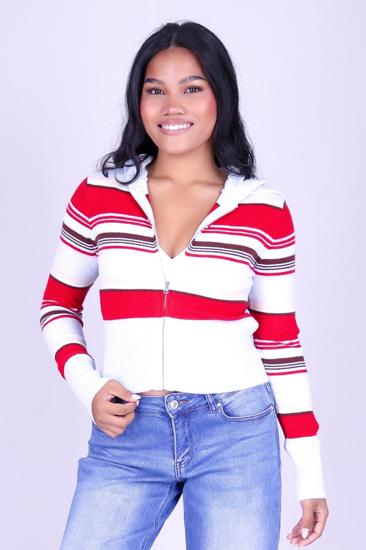 ALL GOOD THINGS STRIPE HOODIE