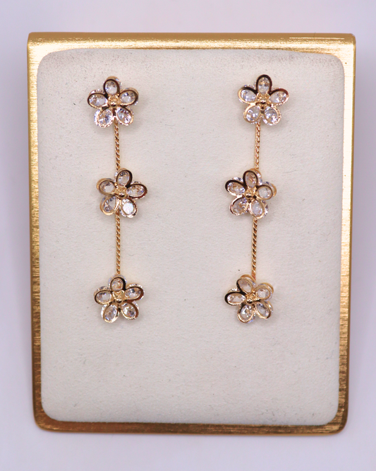 FLOWER DANGLE EARRINGS