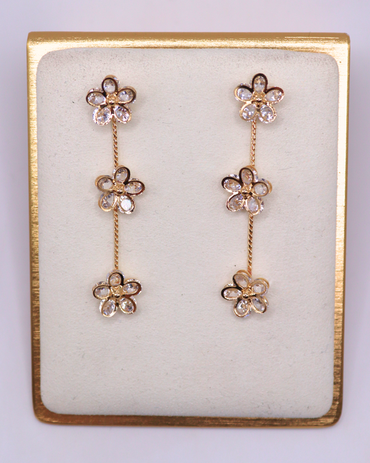 FLOWER DANGLE EARRINGS