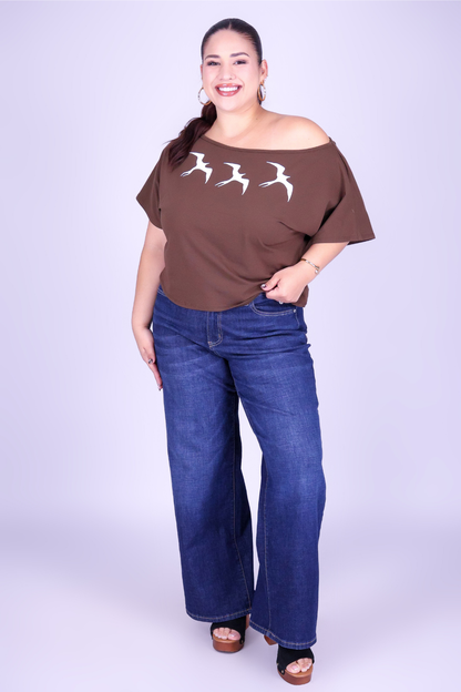 3 IWA OFF SHOULDER TEE