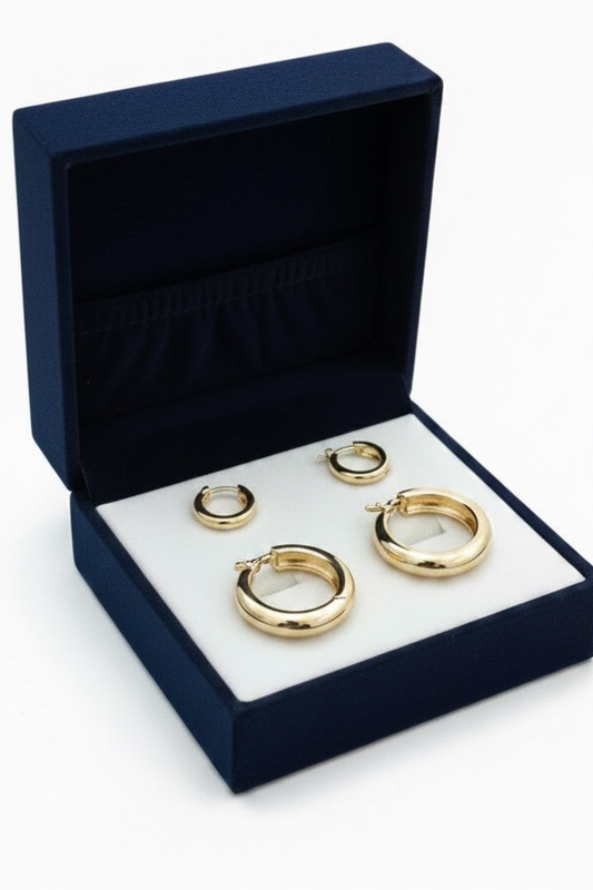 SUNLIT HOOP EARRINGS