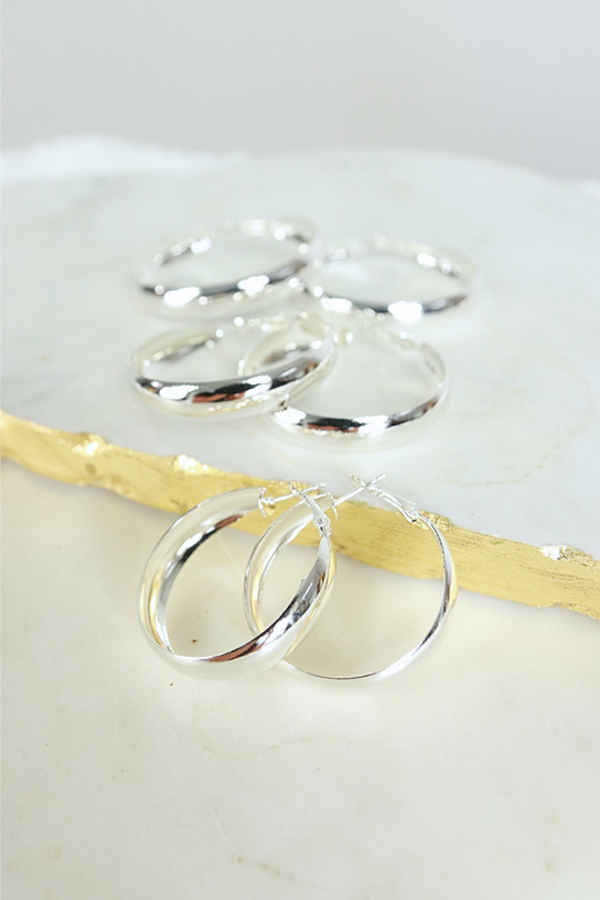 ROUND THE CLOCK SET HOOP EARRINGS