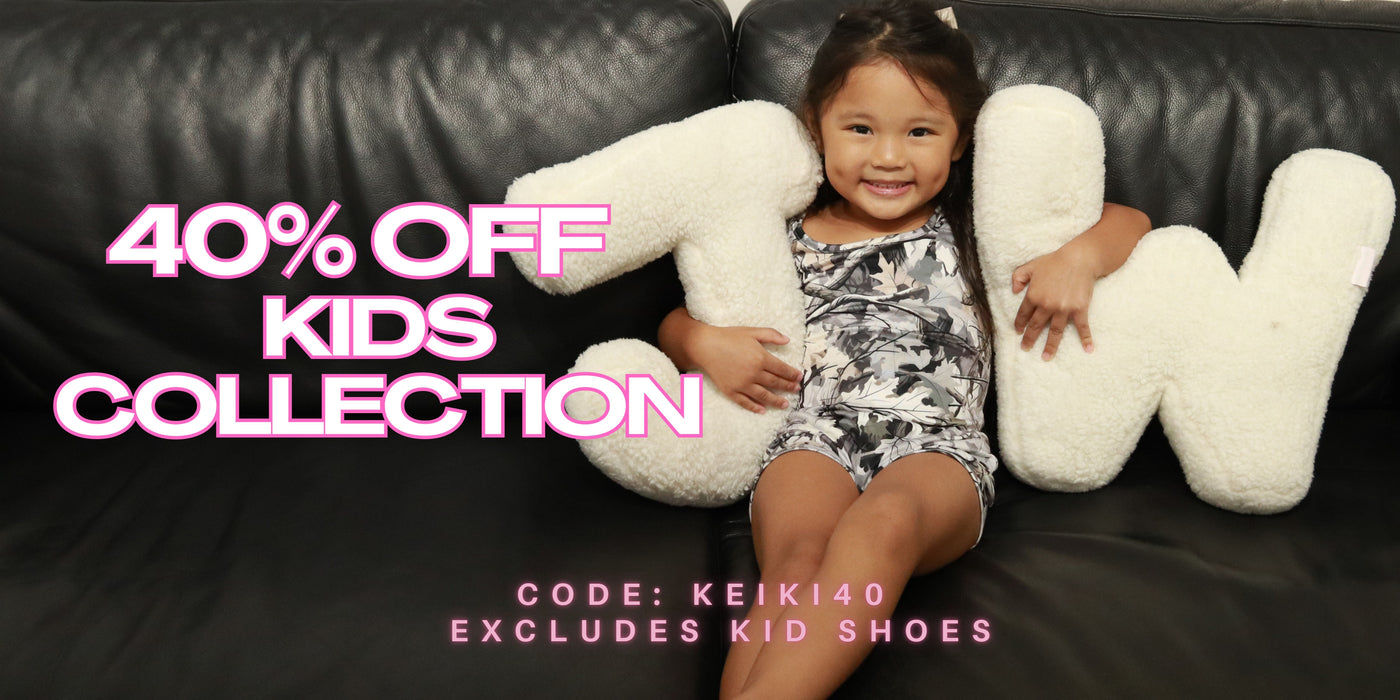 40% Off Kids Collection excluding shoes. use code KEIKI40