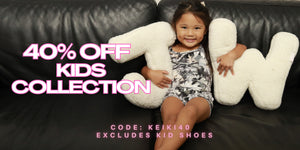 40% Off Kids Collection excluding shoes. use code KEIKI40