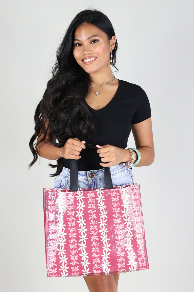 SMALL PLUMERIA TIARE CRINKLE BAG