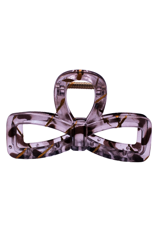 LEOPARD BOW CLAW CLIP
