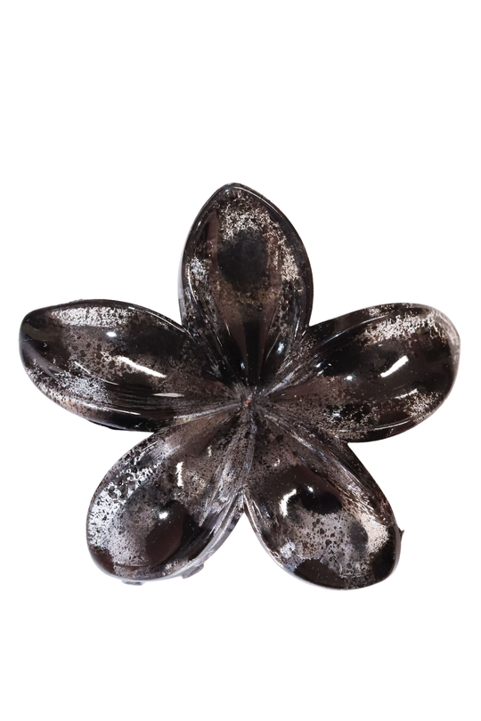 LEOPARD SPOTS PLUMERIA CLAW CLIP