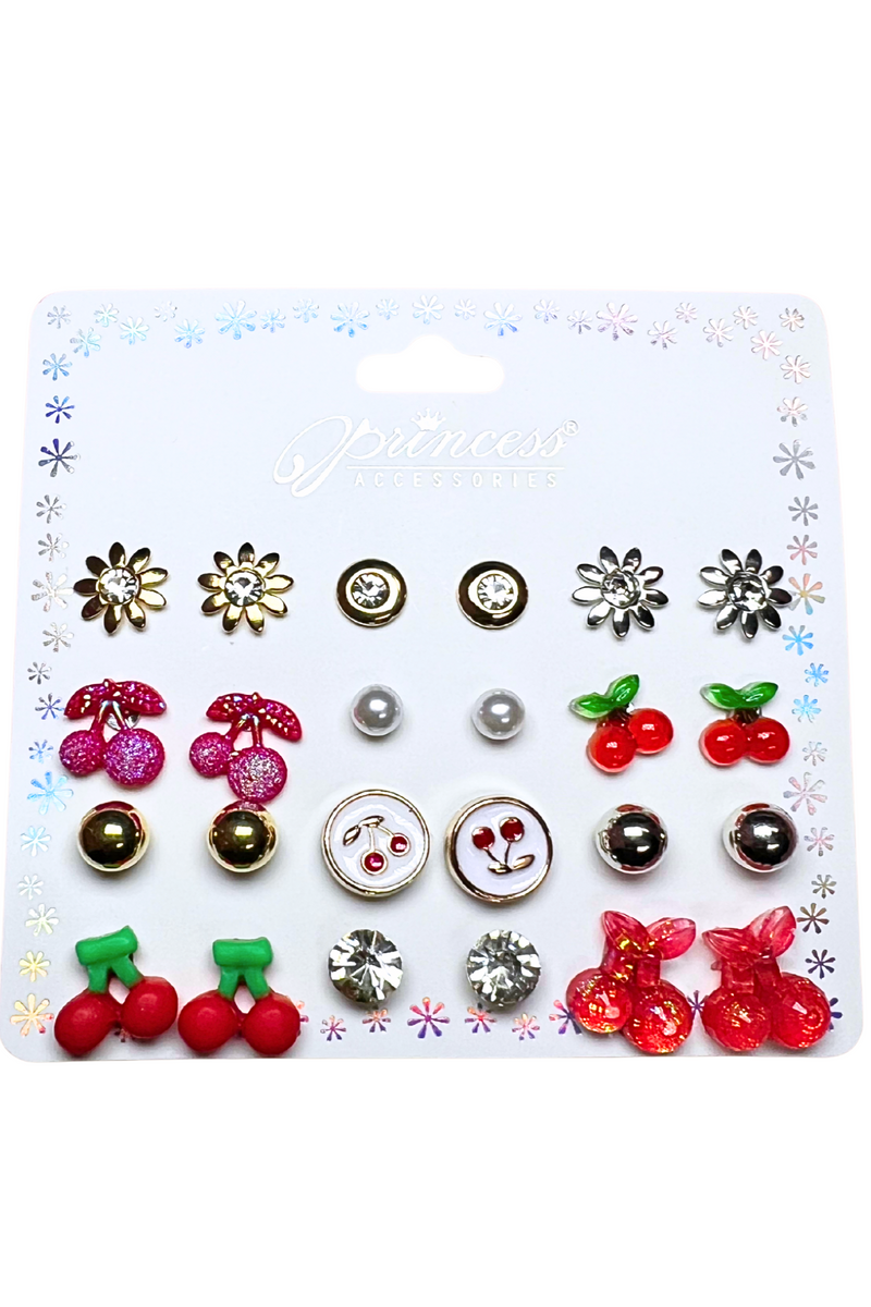 Jeans Warehouse Hawaii - MULTI ON CARD - CHERRY BABY EARRINGS | By AMERICAN (GGC) ACCESSORY